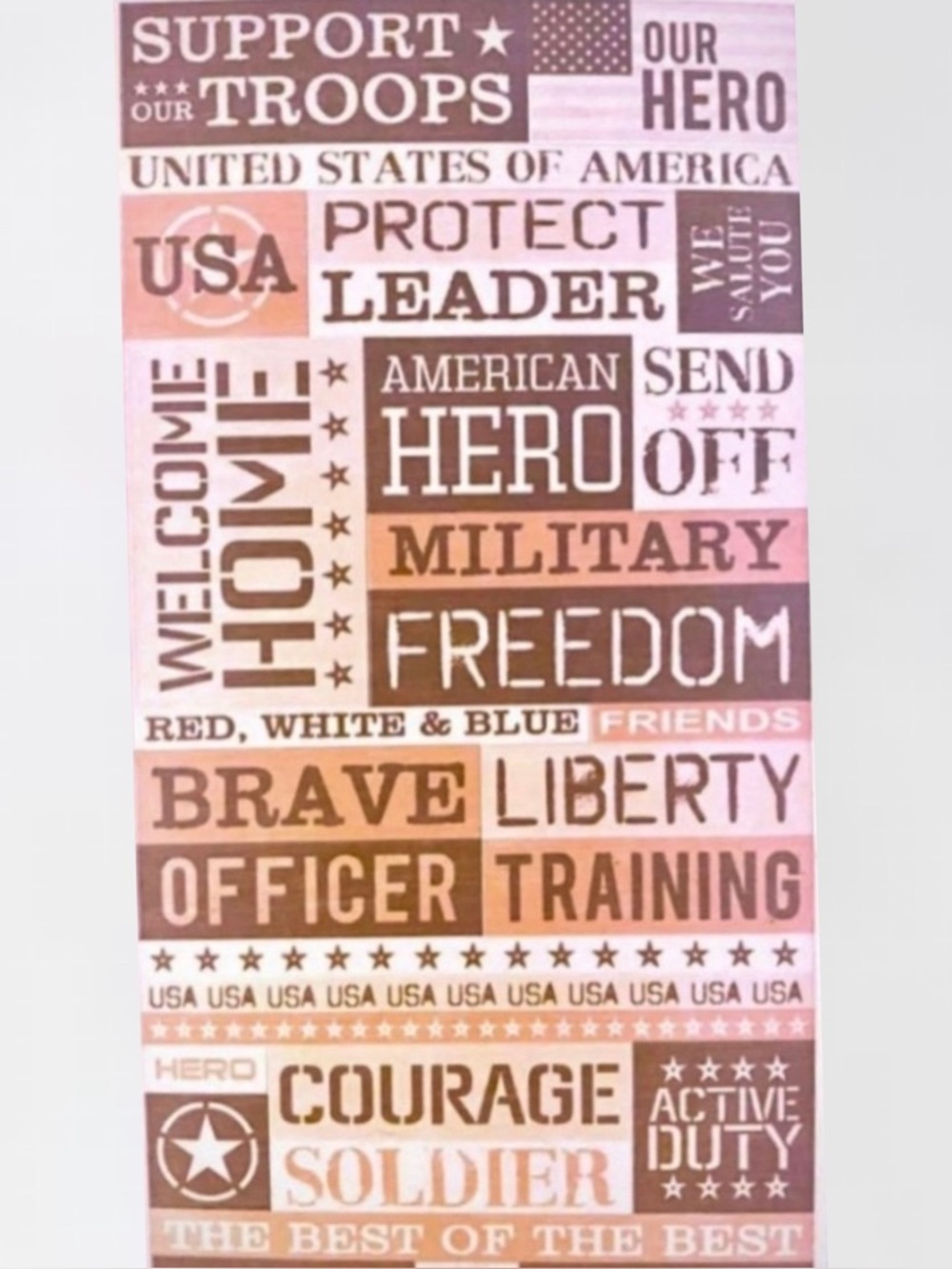 💞 New Support Our Troops Patriotic American Military Scrapbook Craft Stickers